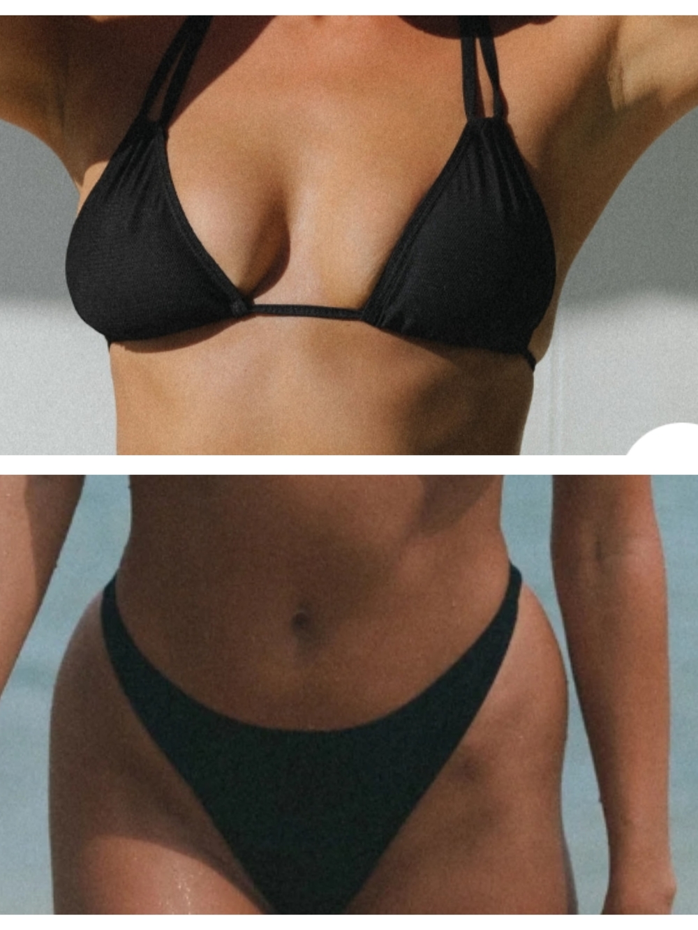 True Tone Swim Cheeky Bottom & Quatre Top Black XL NWT